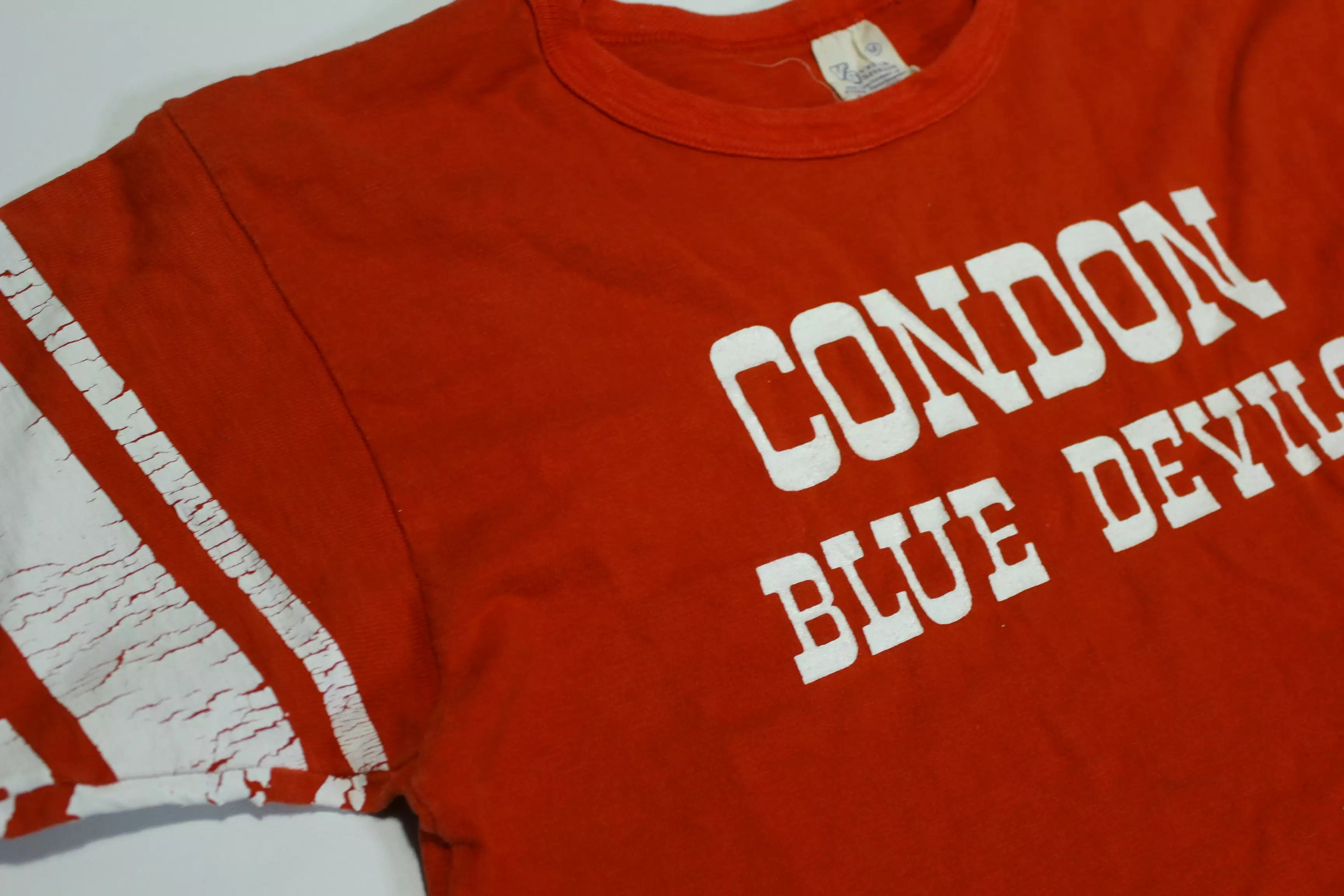 Condon Oregon Blue Devils Vintage 70's Velva Sheen Striped Jersey T-Shirt