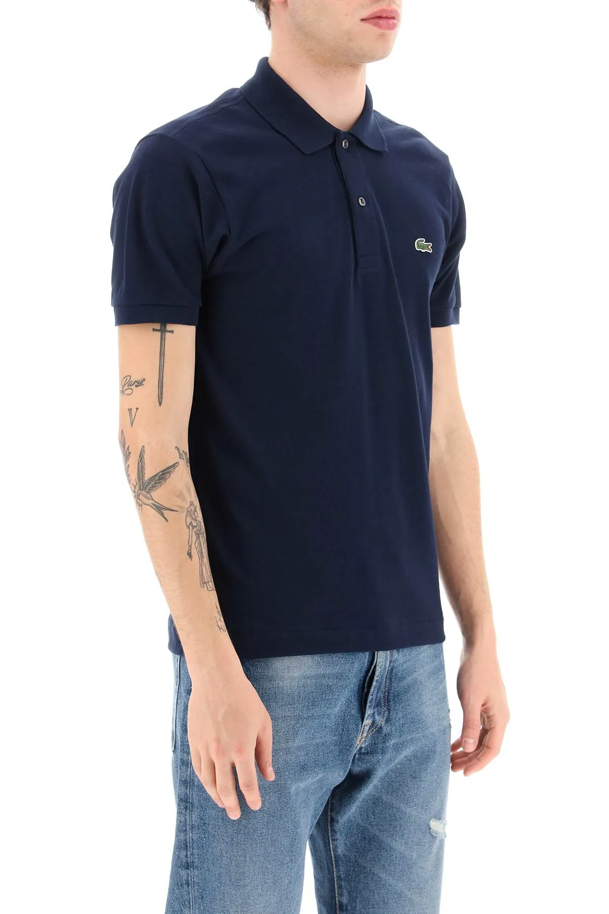 cotton piquet polo L1212 BLUE NAVY