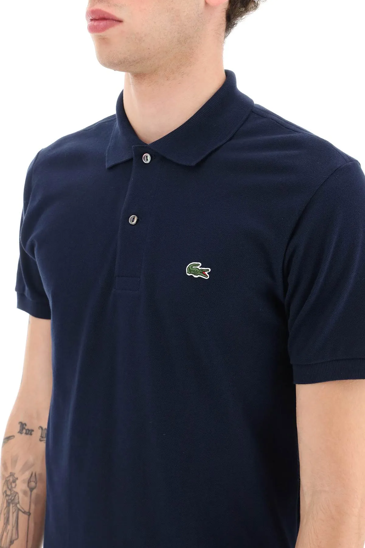 cotton piquet polo L1212 BLUE NAVY