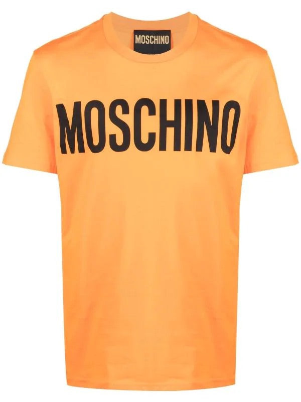 Cotton Print T-Shirt With Logo (Orange/Black)