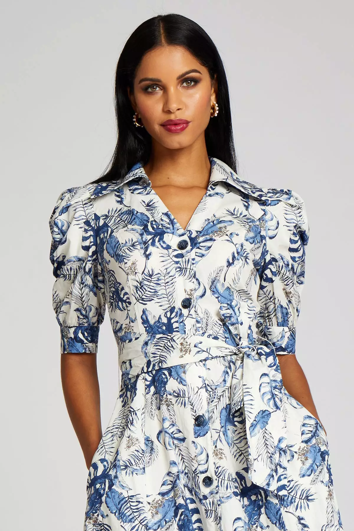 Cotton Printed Shirt Dress