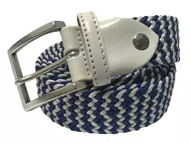 Cotton Stretch Belt Blue/White