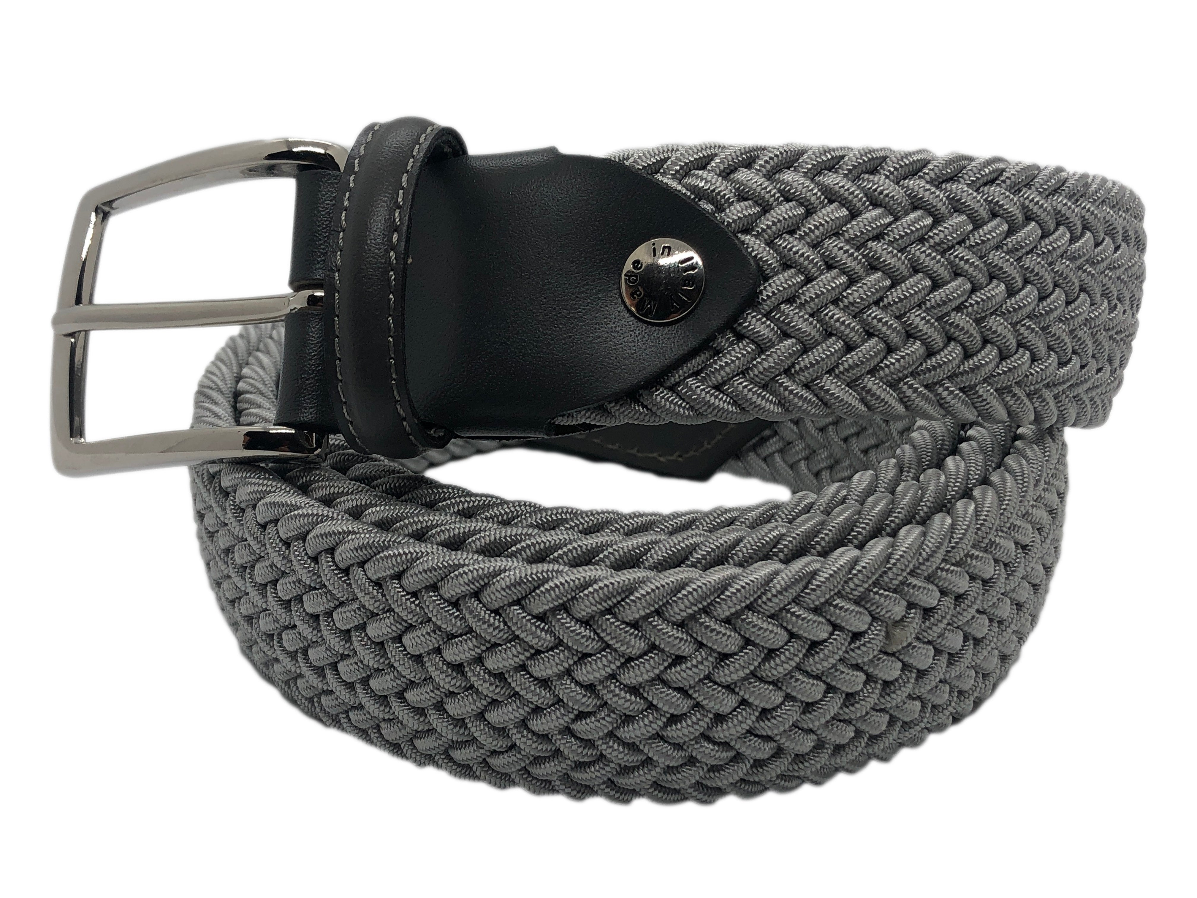 Cotton Stretch Belt Solid Silver