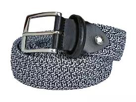 Cotton Stretch Belt Two-Tone Black/White