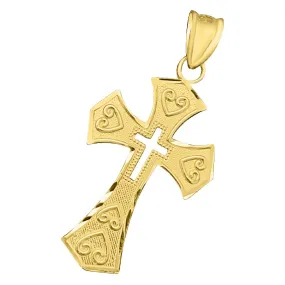 Cross Antique DC 10K Yellow Gold Pendant