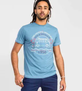 D555 Mens VW Campervan Printed T-Shirt Official Licensed Product (WOODHALL)