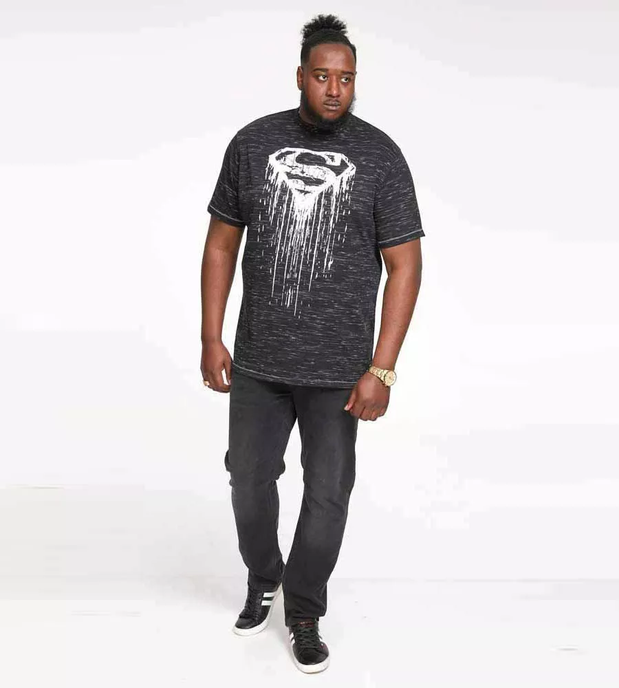 D555 Tall Mens Superman Printed T-Shirt Official Licensed Product (COALEY)