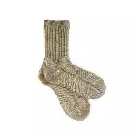 Double Face Mini Crew Socks Organic Cotton - Olive