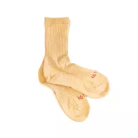 Double Face Mini Crew Socks Organic Cotton - Yellow