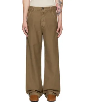 Dries Van Noten Brown Straight-Leg Jeans