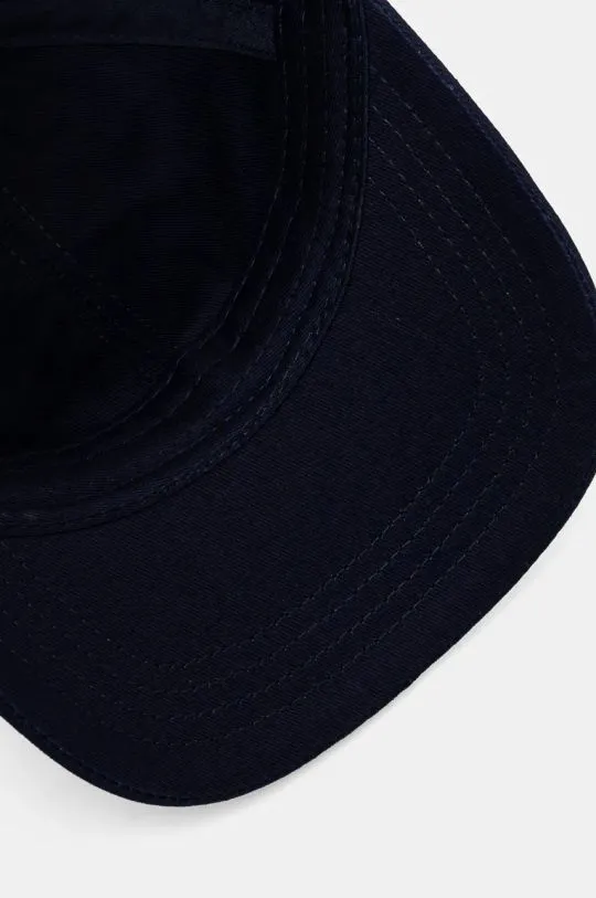 Drôle de Monsieur cotton baseball cap La Casquette Slogan Fleurs navy blue color with an application E-CP153-CO138-DNY