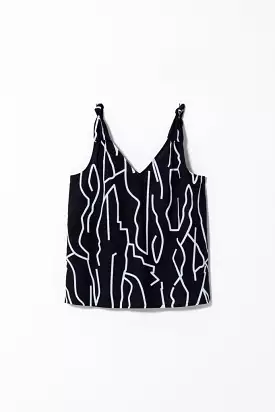 Elk The Label - Malte Tank - Black/white Kenetic Print