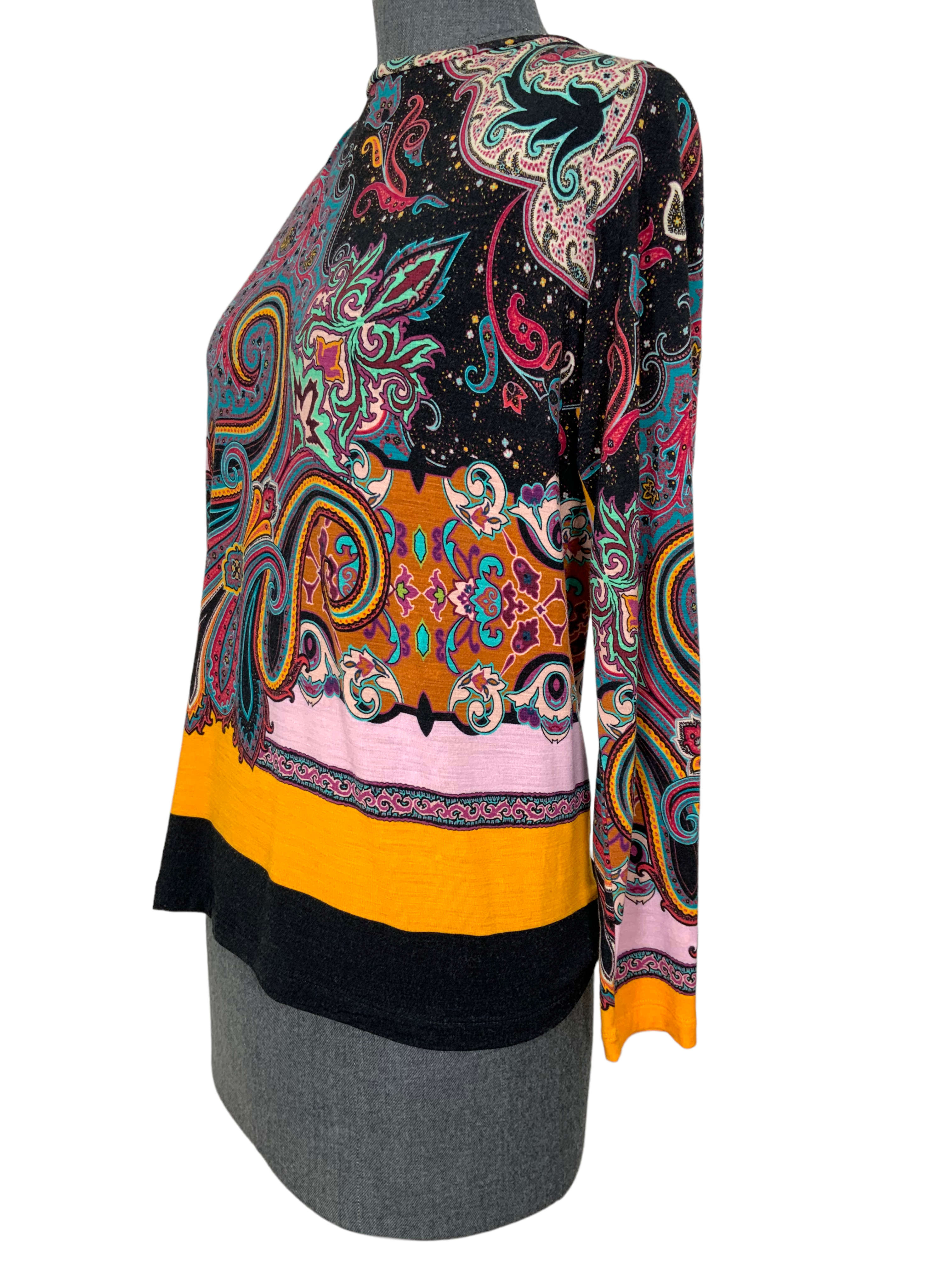 ETRO Floral Printed Silk Blouse Size S