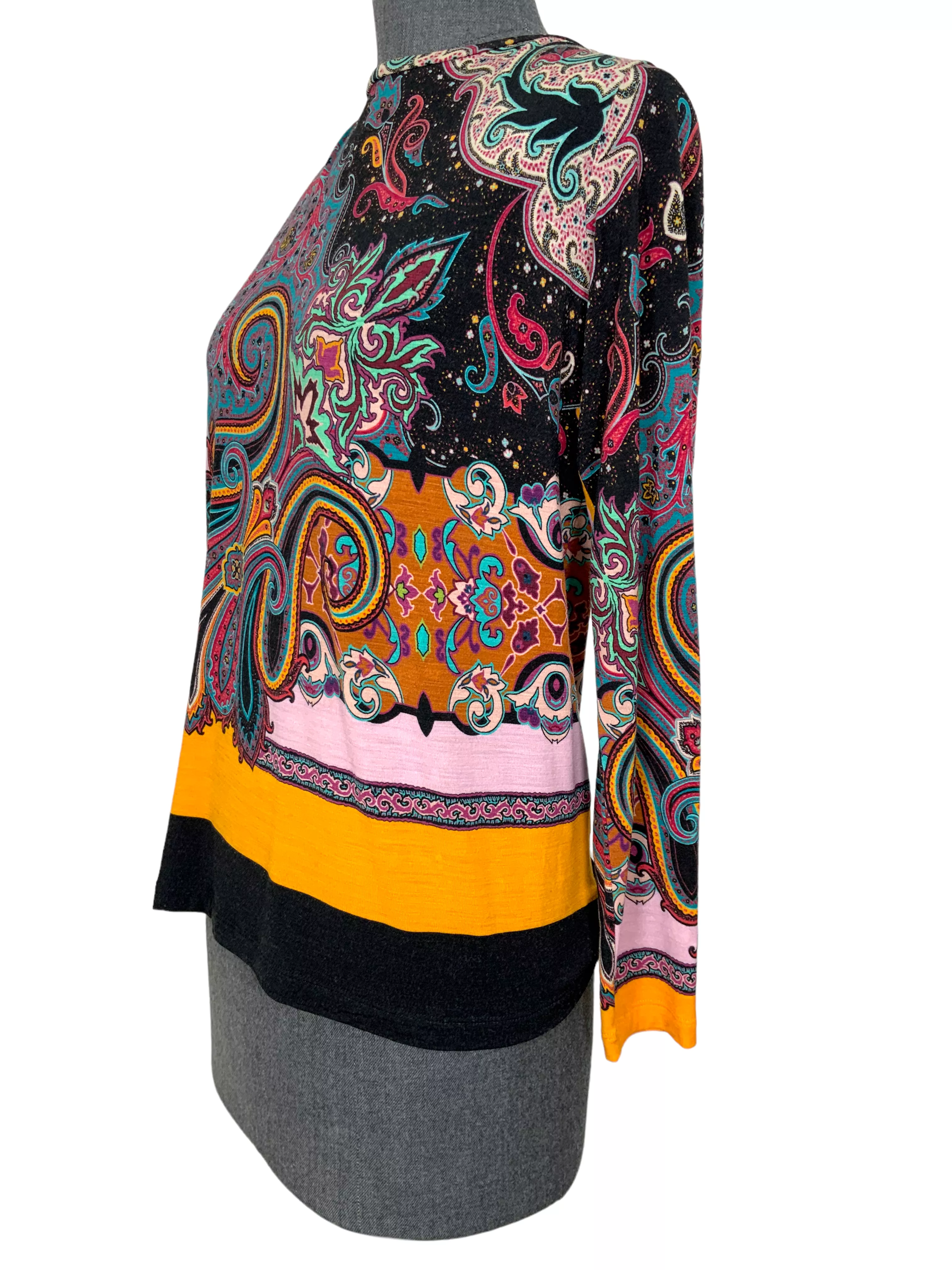 ETRO Floral Printed Silk Blouse Size S