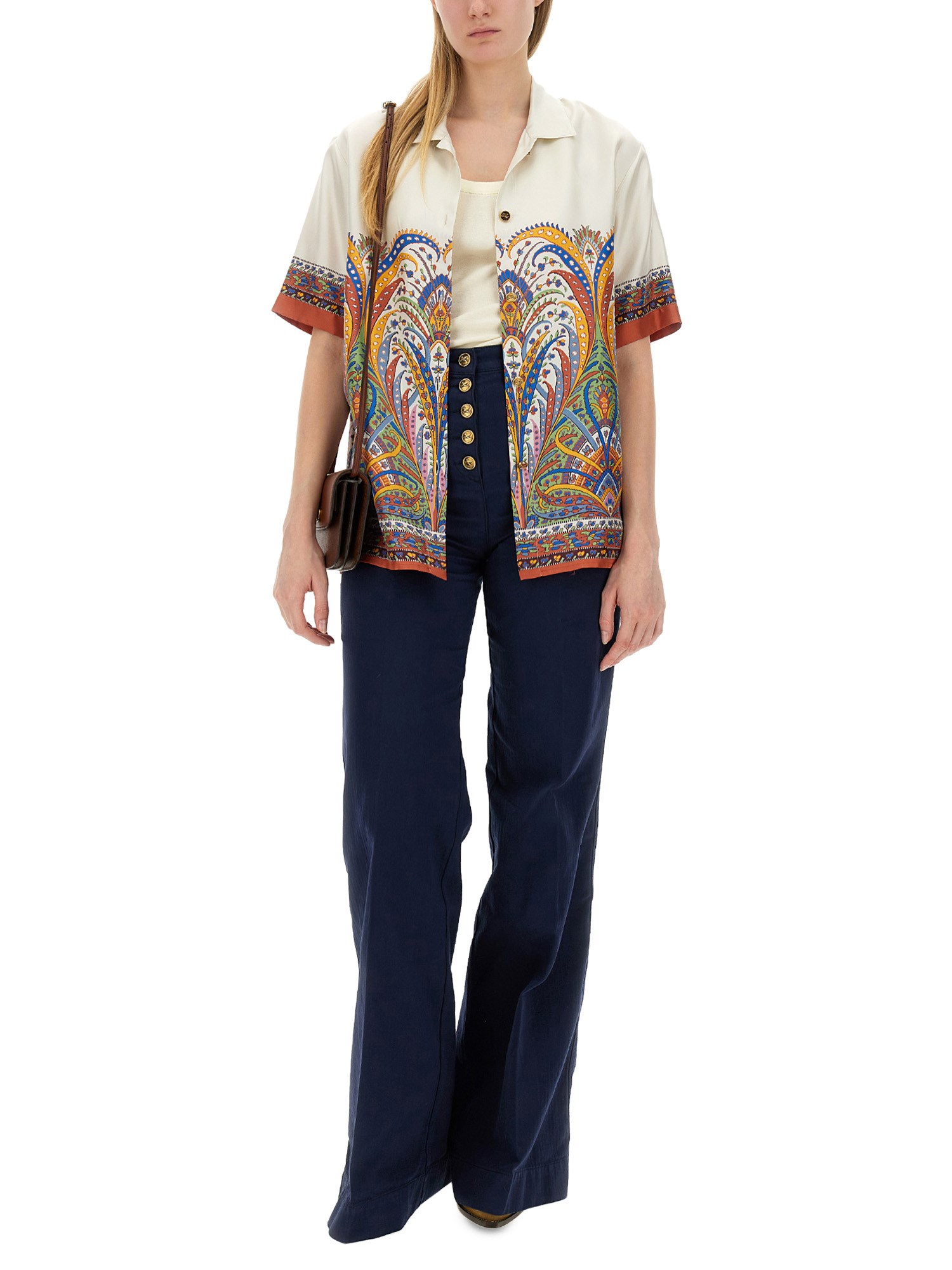 ETRO    PRINTED SILK SHIRT