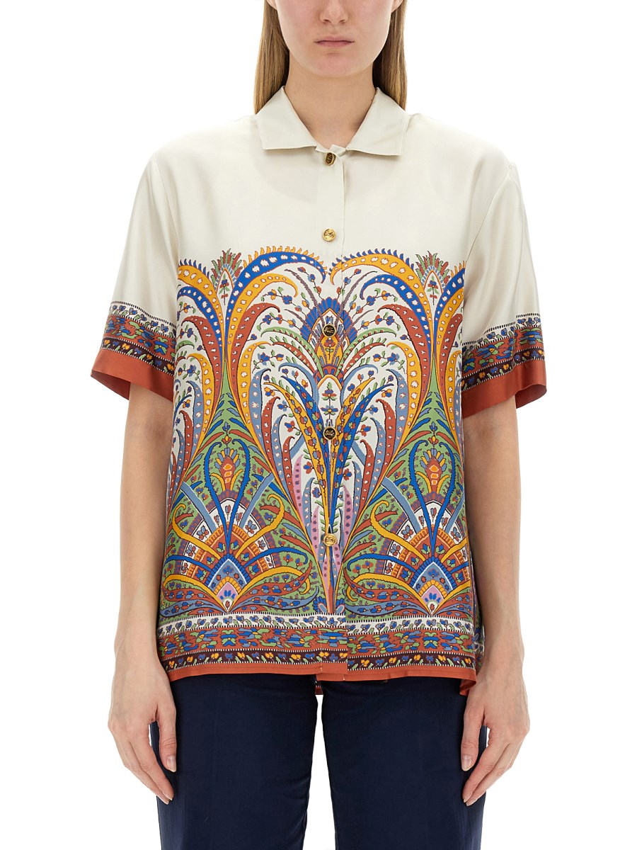 ETRO    PRINTED SILK SHIRT