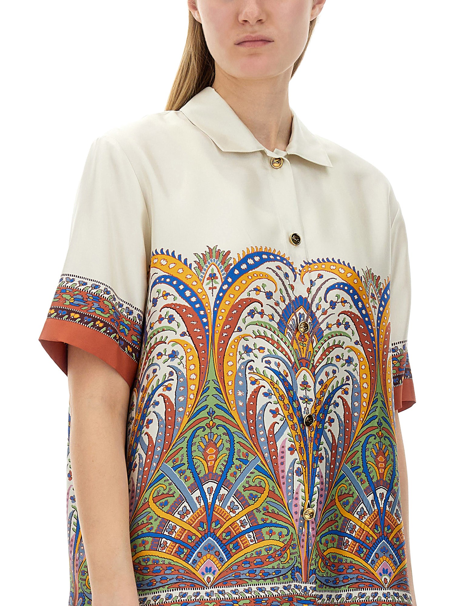 ETRO    PRINTED SILK SHIRT