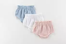 Gaia 100% Cotton bloomers: 0-3M, 3-6M, 6-12M, 1-2Y