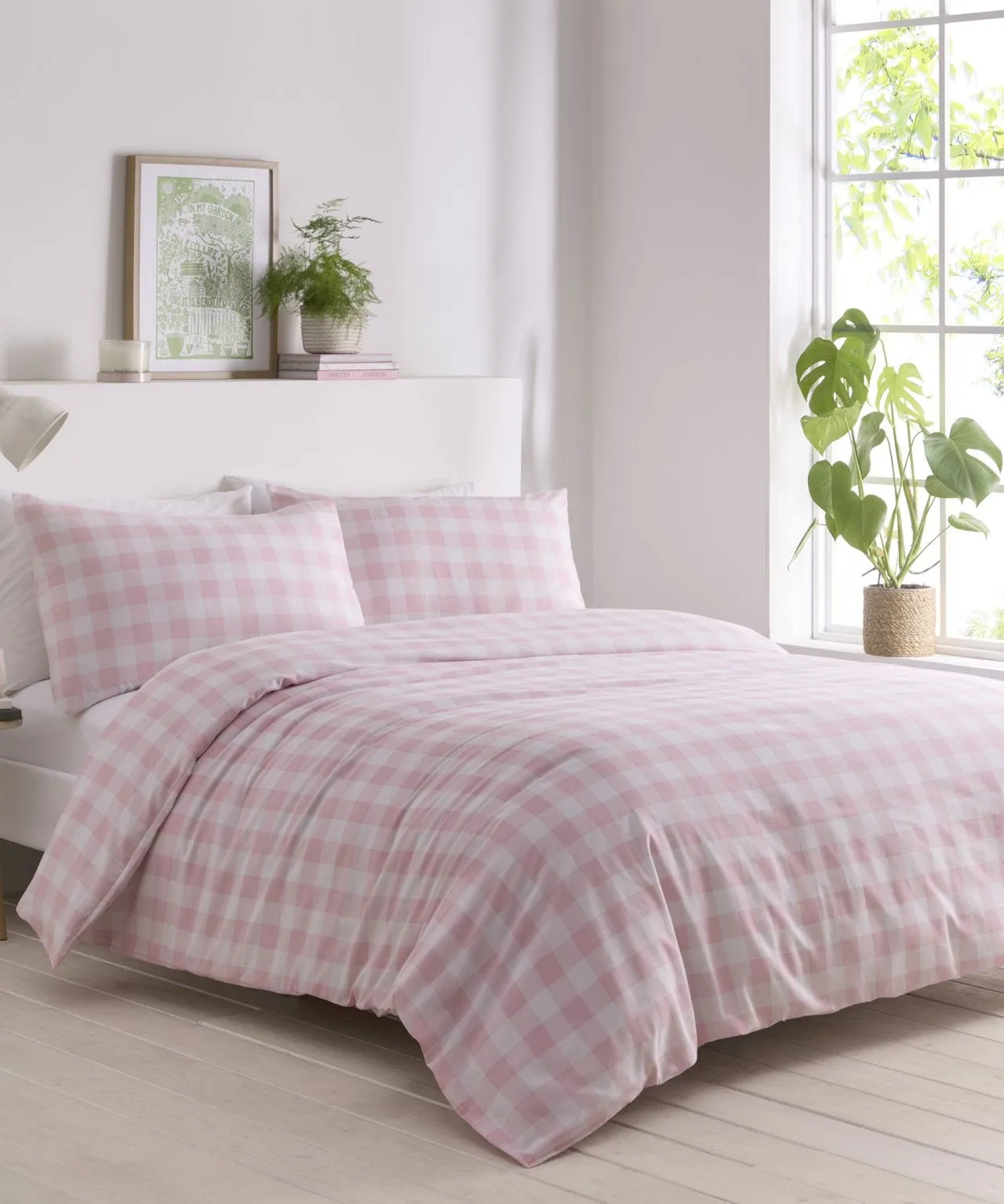 Gingham Cotton Blend Duvet Set