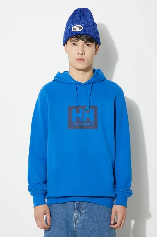 Helly Hansen cotton sweatshirt blue color