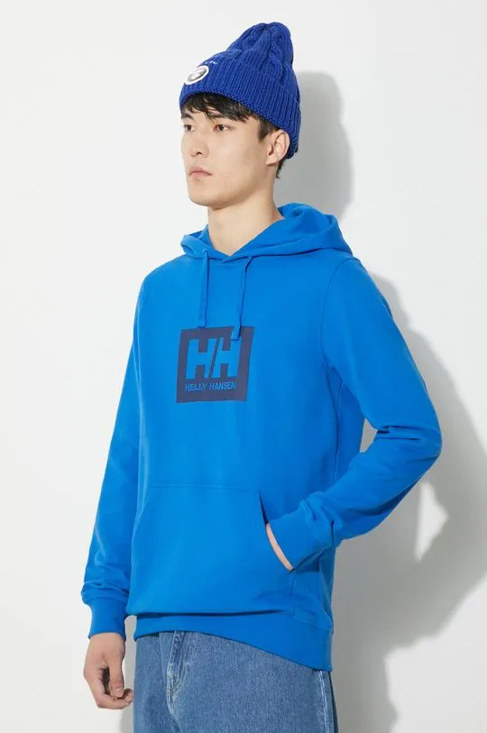 Helly Hansen cotton sweatshirt blue color