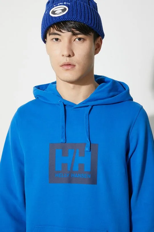 Helly Hansen cotton sweatshirt blue color