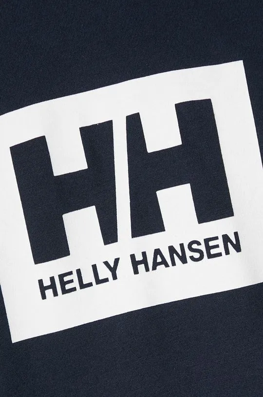 Helly Hansen cotton t-shirt TOKYO navy blue color with a print 53285