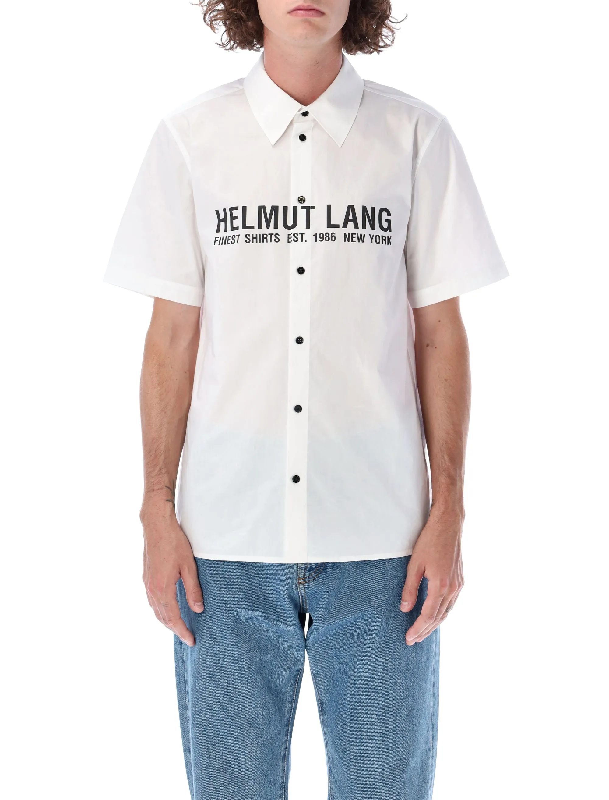 Helmut Lang Logo Printed Short-Sleeved Shirt