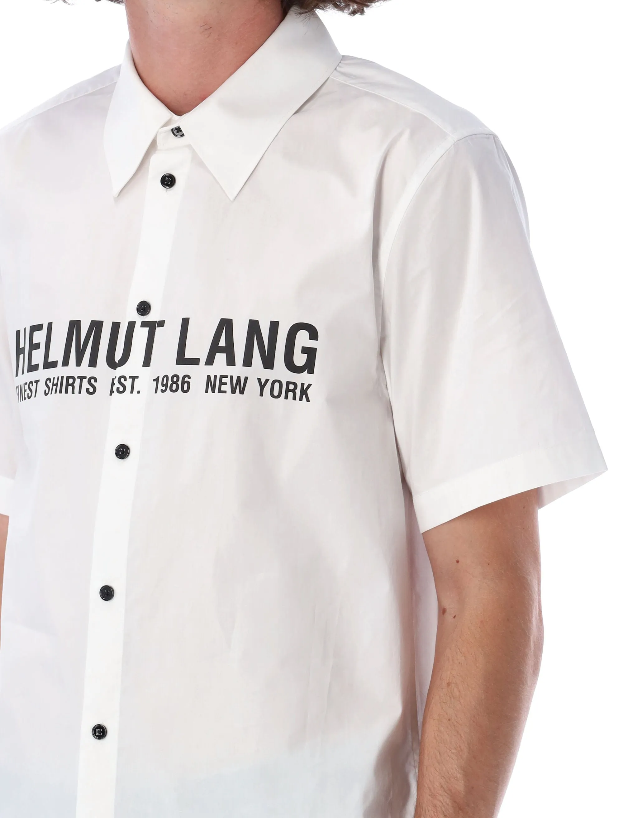 Helmut Lang Logo Printed Short-Sleeved Shirt