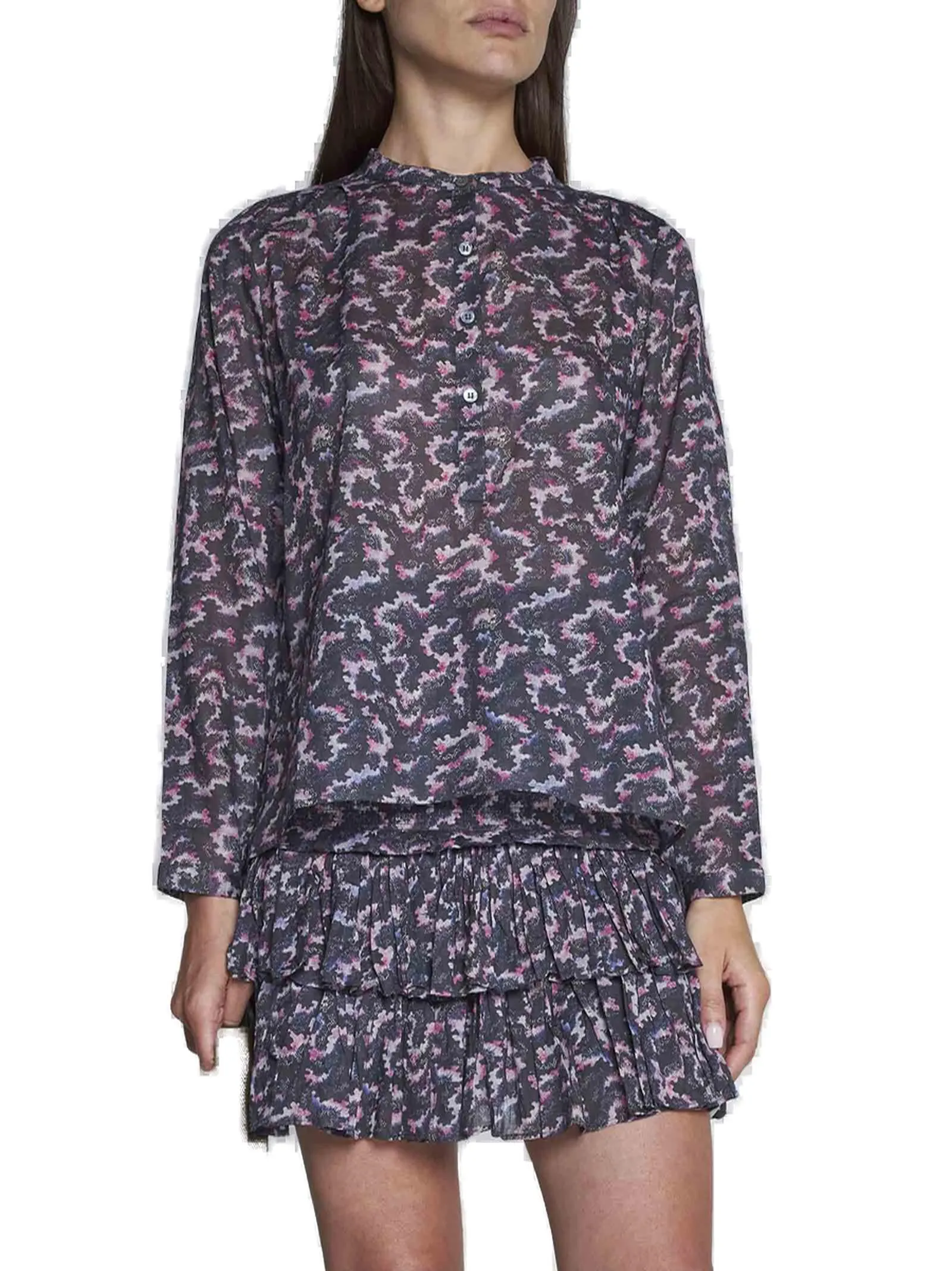 Isabel Marant toile Maria Abstract Printed Blouse