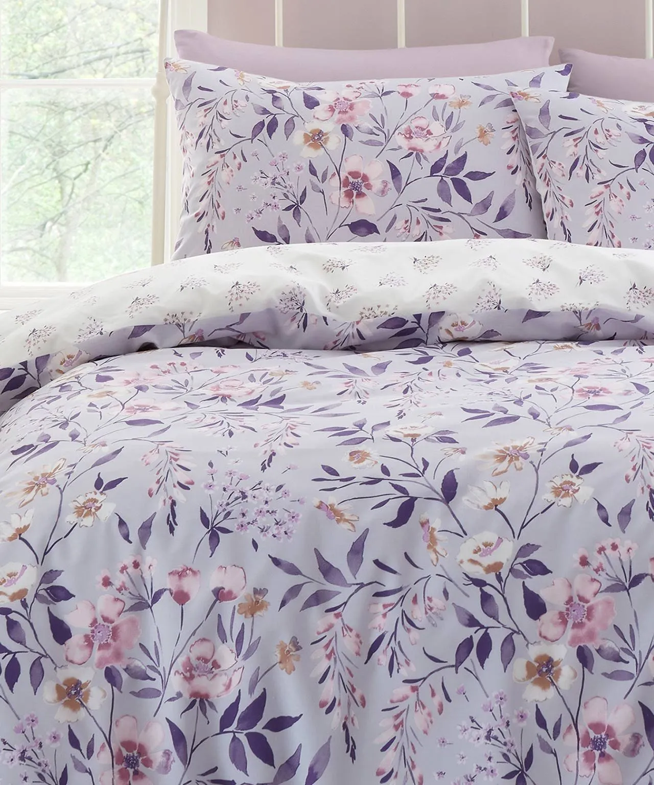 Isadora Floral Cotton Blend Duvet Set