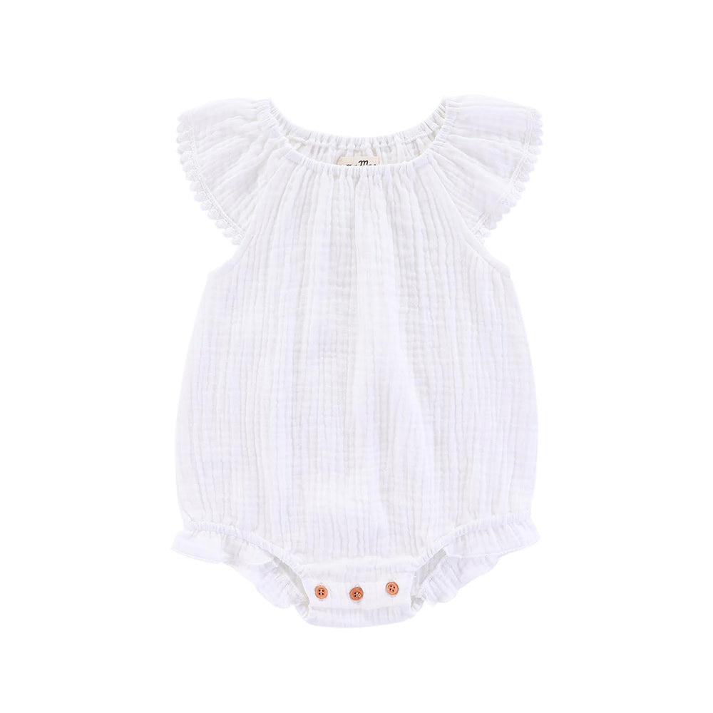 Isla 100% cotton romper: 0-6M, 6-12M, 1-2Y