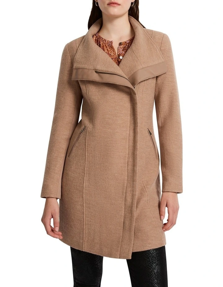 Josie Felted Wool Coat in Camel