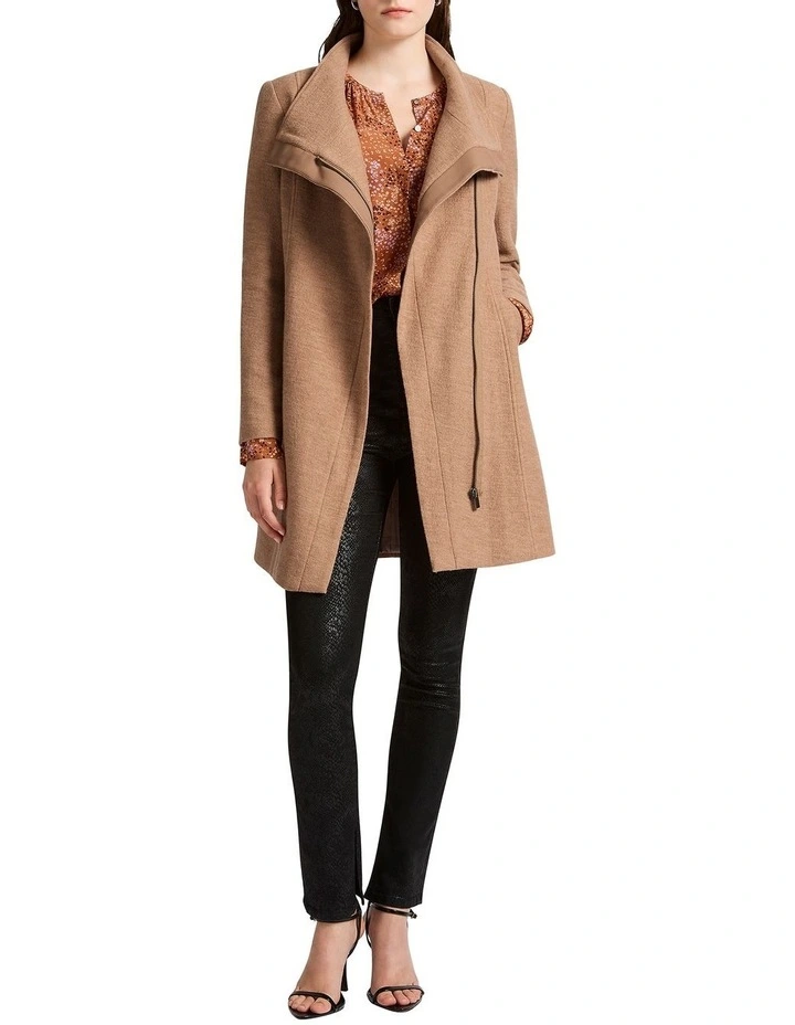 Josie Felted Wool Coat in Camel