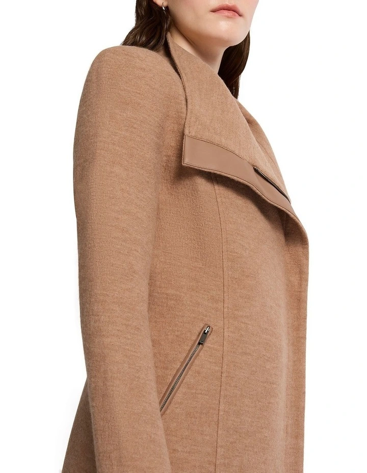 Josie Felted Wool Coat in Camel