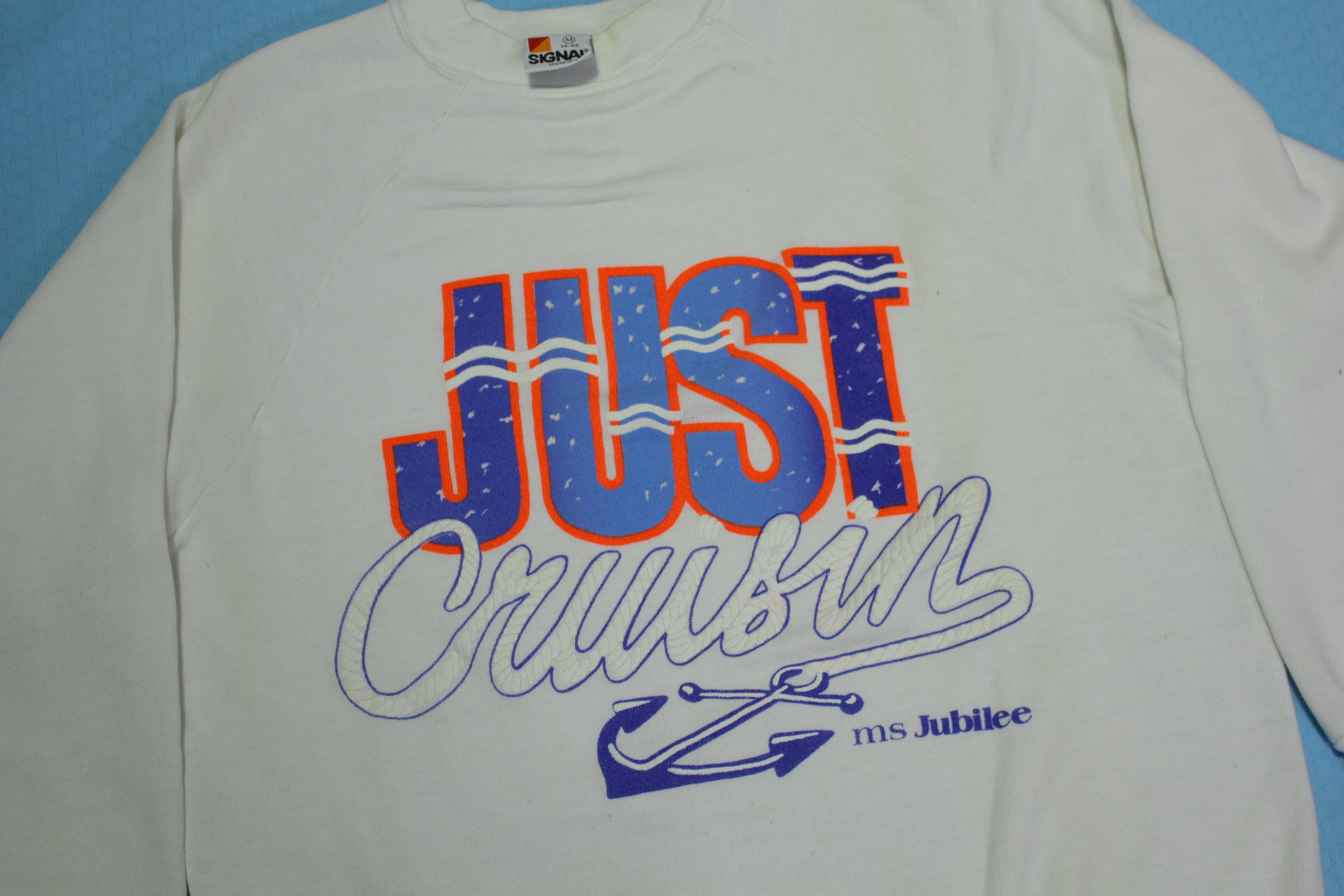 Just Cruisin MS Jubilee Vintage 80's Made in USA Signal Crewneck Sweatshirt