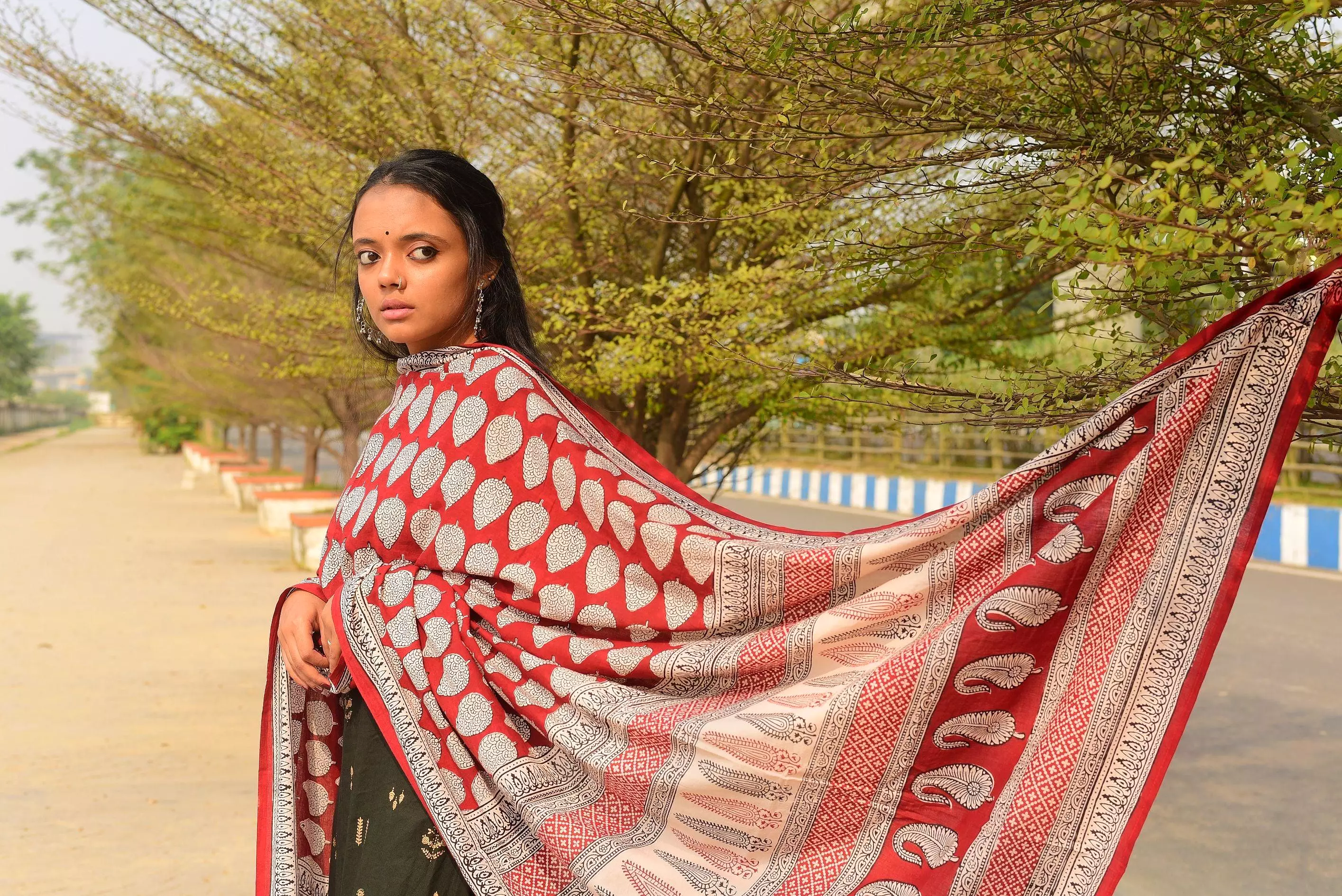 Kaisori Nandana collection - Bagh block printed dupatta