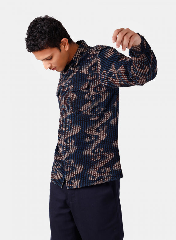 Kardo Martand Wave Block Printed Shirt