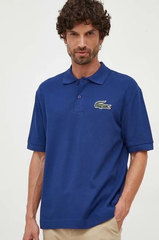 Lacoste cotton polo shirt blue color