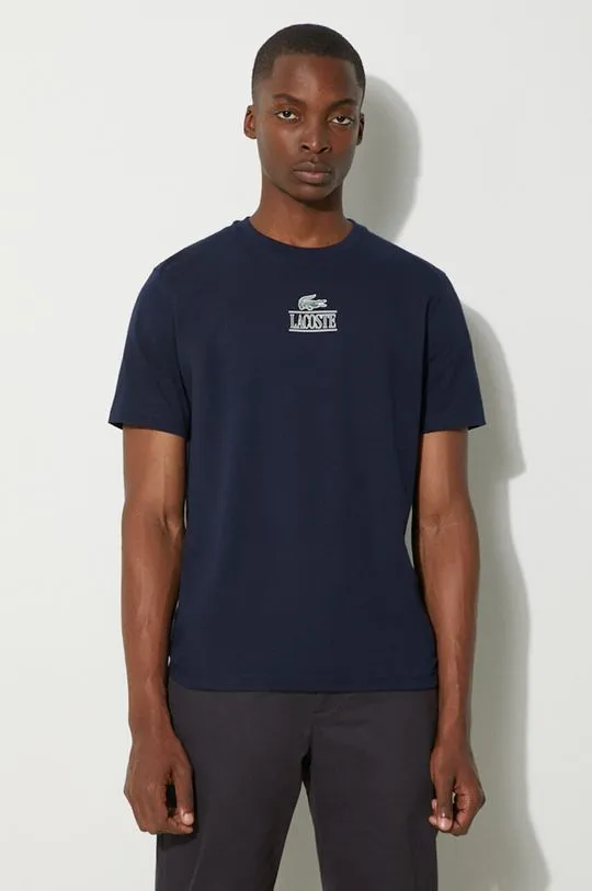 Lacoste cotton t-shirt navy blue color