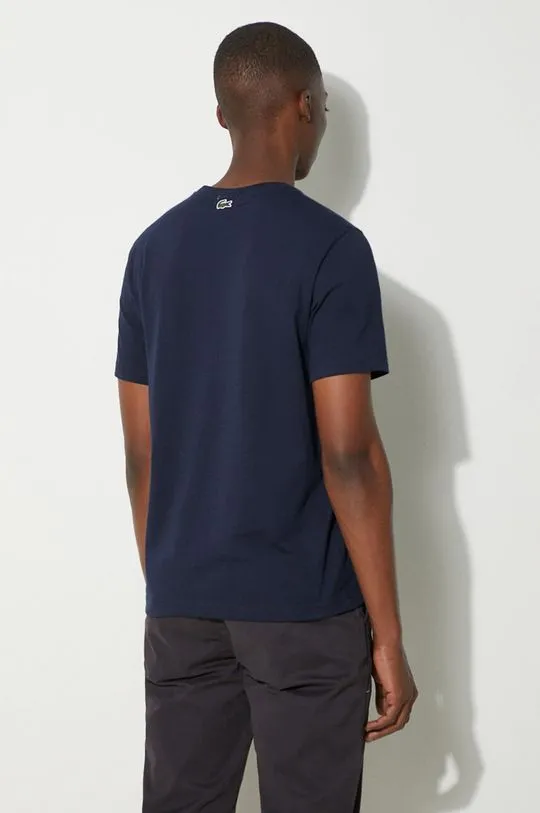 Lacoste cotton t-shirt navy blue color