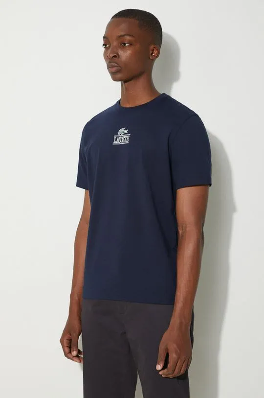 Lacoste cotton t-shirt navy blue color