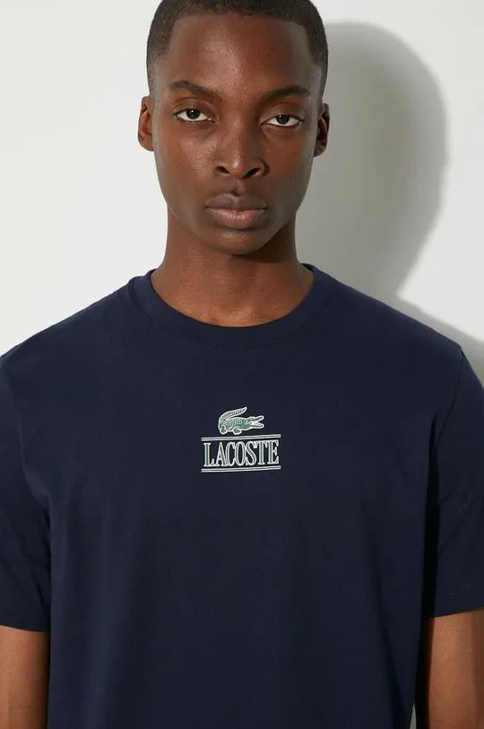 Lacoste cotton t-shirt navy blue color