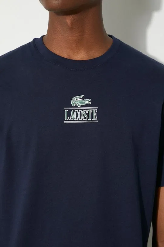 Lacoste cotton t-shirt navy blue color