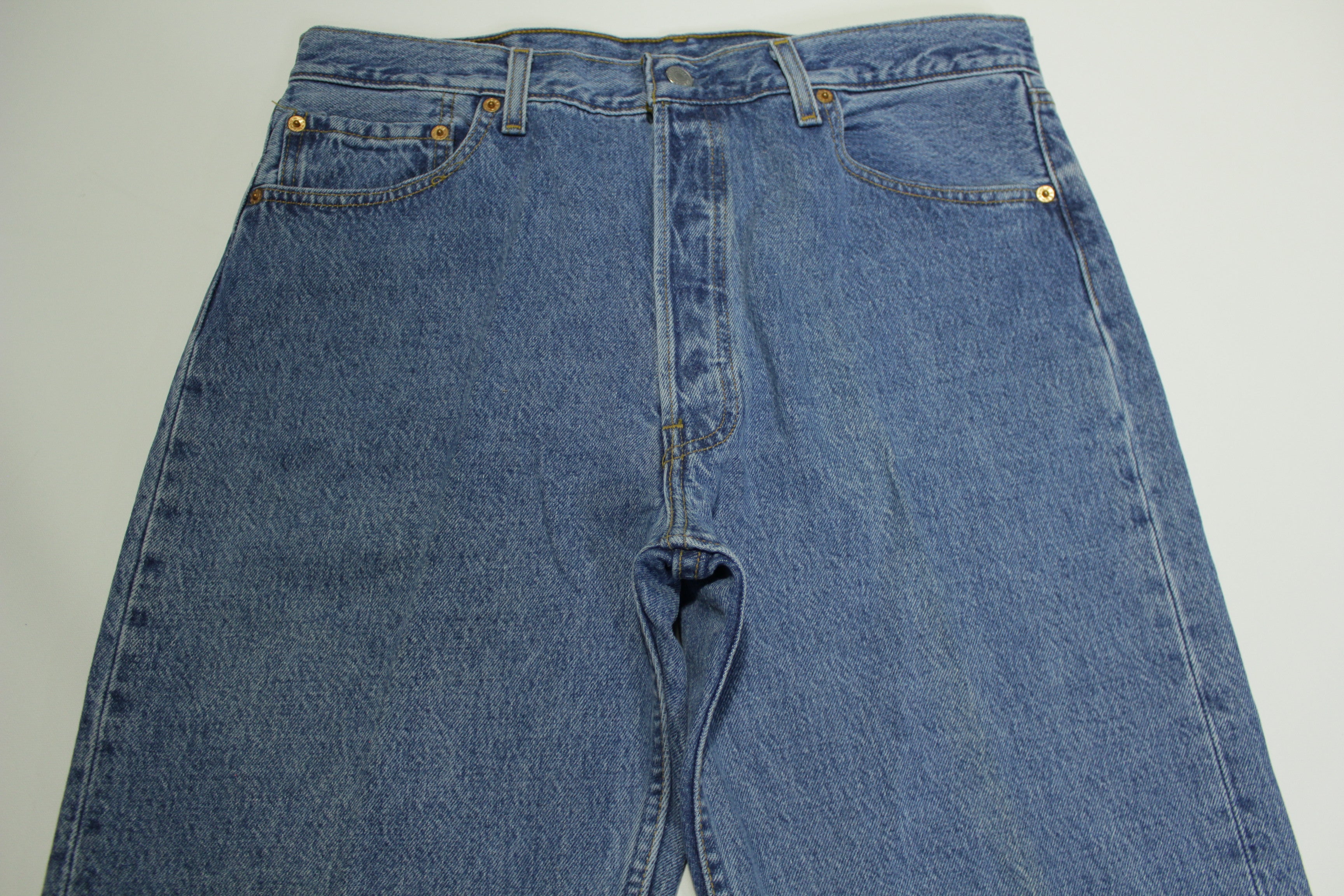 Levis 501 Button Fly Vintage 90's Denim Grunge Punk Red Tab Blue Jeans