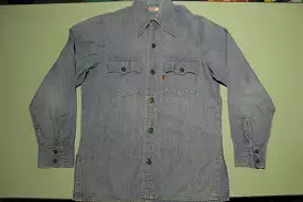 Levis Orange Tab Vintage 70's Denim Chambray Button Up Work Shirt