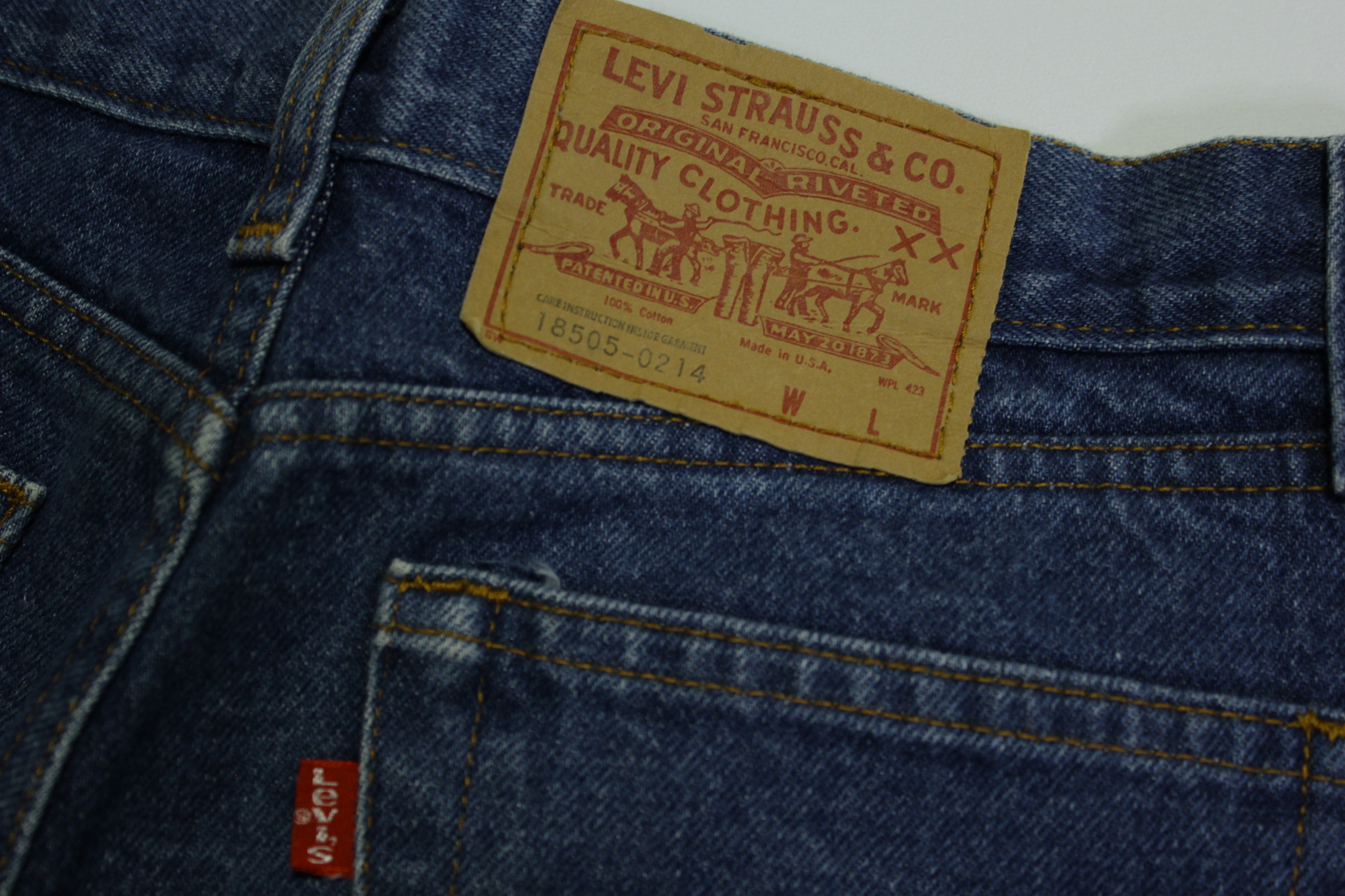 Levis Vintage 80's 18505-0214 Womens' High Waisted Hi-Rise Blue Denim Jeans