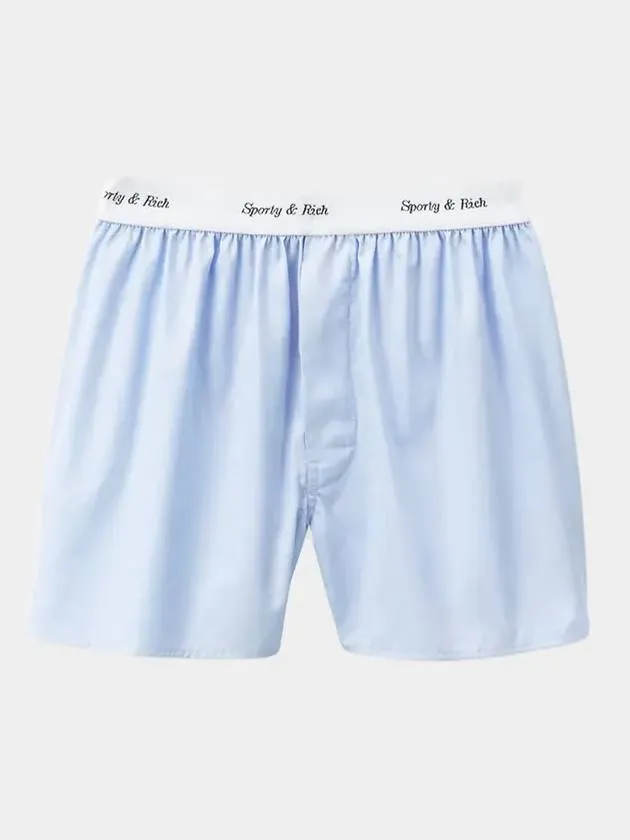 Logo Cotton Shorts Light Blue