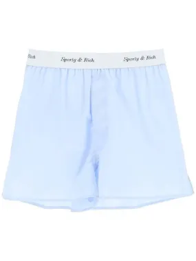 Logo Cotton Shorts Light Blue