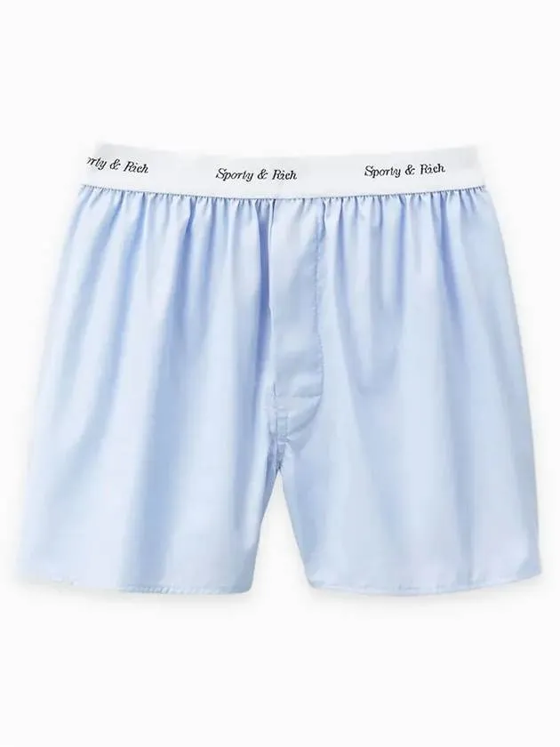 Logo Cotton Shorts Light Blue